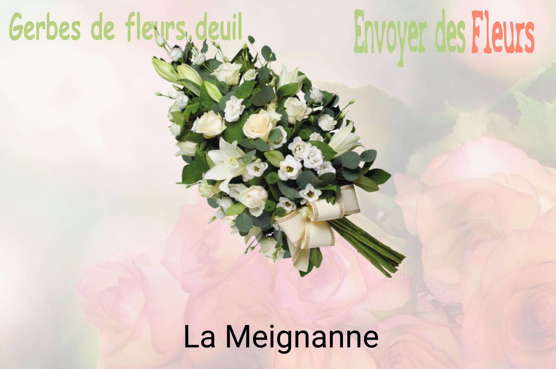 Gerbe de fleurs de deuil livrée à La Meignanne